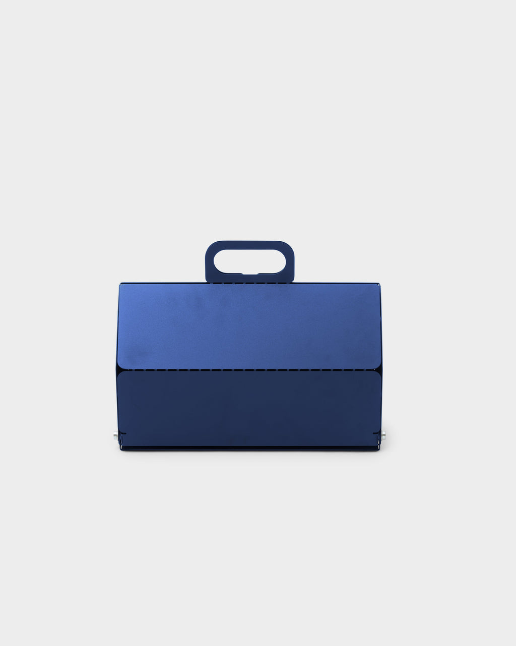Cable House in Ultra Marine shown front-on in a studio packshot, closed lid and rounded carry handle on top