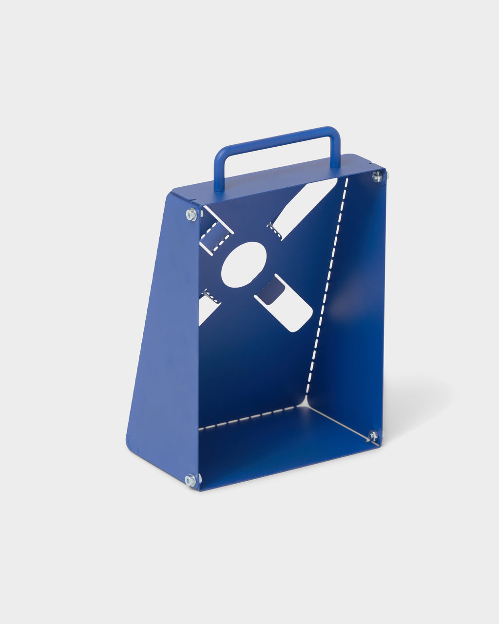 Ultra Marine Cable Stand shown at an angle in studio, folded steel body with carry handle and cut-out details